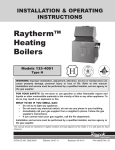 Raytherm WH-0181 Operating instructions