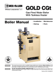 Weil-McLain GOLD CGt SERIES Operating instructions