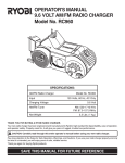 Ryobi RC960 Operator`s manual