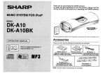 Sharp DK-A10BK Operating instructions