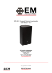 EM Acoustics EMS-81X User manual