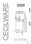 Cecilware NHV-2-UL Operator`s manual