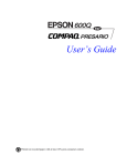 Epson 600Q User`s guide