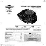 Briggs & Stratton 460000 Owner`s manual