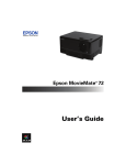 Epson MOVIEMATE 72 User`s guide