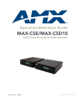 AMX MAX-CSE Product specifications