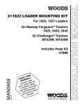 Woods RDC54, RD60, RD72 Installation manual