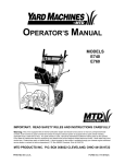 MTD E760 Operator`s manual