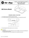 Air-Pro 06E Series Use & care guide