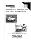 Ezgo 605584-GB Owner`s manual