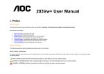 AOC 203VW+ User manual