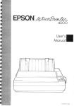 Epson ActionPrinter 4000 User`s manual