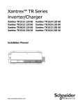 Schneider Electric Xantrex TR1512 230 50 Installation manual