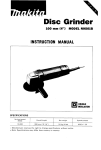 Makita N9501B Instruction manual