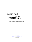 MUSIC HALL mmf-7.1 Instruction manual