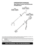 Ryobi Ry30021a Operator`s manual