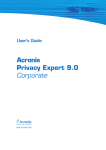 Acronis Privacy Expert Corporate User Guide