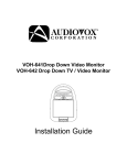 Audiovox VOH-642 Installation guide
