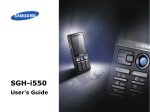 Samsung SGH-I550W User`s guide