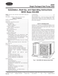 Carrier 50HX024-060 Operating instructions