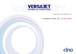 Cino VERSAJET International Edition, Rev. 2.2 Beta Release Specifications