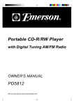 Emerson PD5812 Owner`s manual