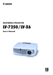 Canon LV-7250 User`s manual