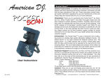 American DJ Pocket Scan Operating instructions