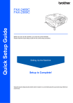Brother FAX-2580C Setup guide