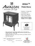 Avalon Stoves Arbor Owner`s manual