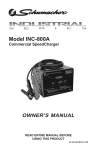 Schumacher 00-99-000835 Owner`s manual