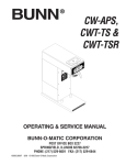 Bunn CWT Service manual