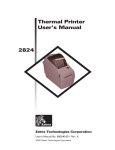 Zebra LP 2824-Z User`s manual