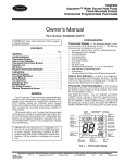 Carrier AQUAZONE 50QE900-250FS Owner`s manual