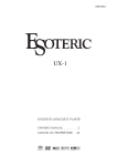 Esoteric D00816600A Owner`s manual