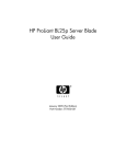 HP ProLiant BL25p User guide