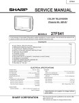 Sharp 27F541 Service manual