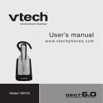 VTech Four Handset Cordless Answering System including a Cordless DECT 6.0 Headset User`s manual
