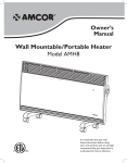 Amcor AMH8 Owner's Owner`s manual