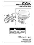 Dometic ECOVAC SANITATION SYSTEM Owner`s manual