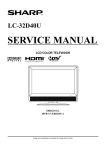 Sharp LC-32D40U Service manual