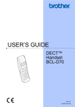 Brother DECT BCL-D70 User`s guide