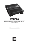 Dual XPR520 Owner`s manual