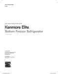 Sears Kenmore Refrigeratore Use & care guide