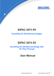 Billion BIPAC 2073 User manual