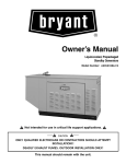 Bryant ASPAS1BBL015 Owner`s manual
