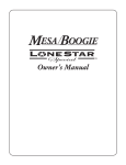 Mesa/Boogie Lonestar Owner`s manual