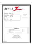 Zenith P50W28A Service manual