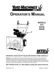 MTD E645E Operator`s manual