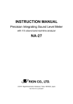 Rion NA-42 Instruction manual